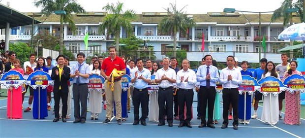 Vietnam international tennis tourney opens hinh anh 1