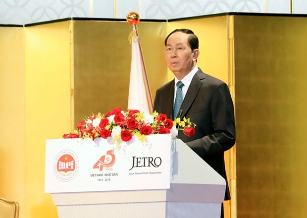 President Tran Dai Quang receives Japanese lower house official hinh anh 1