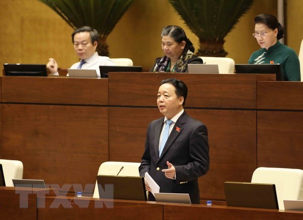 Ministers of Transport, Natural Resources and Environment questioned at NA hinh anh 1