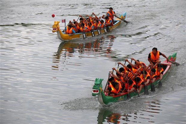 National traditional rowing contest kicks off in Binh Thuan hinh anh 1