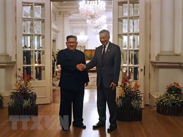 Singapore issues statement on meeting of Singaporean, DPRK leaders hinh anh 1