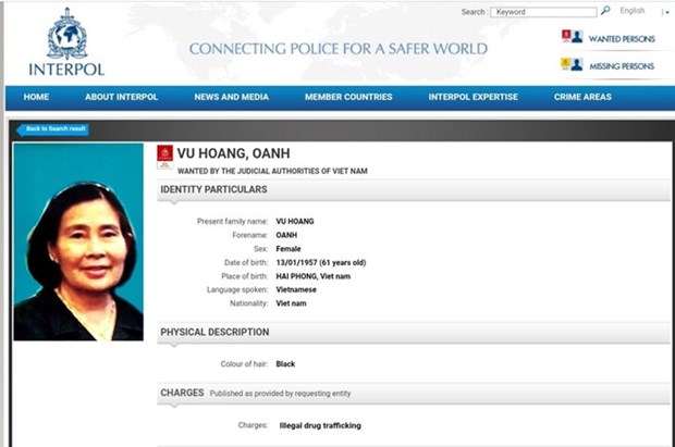 International warrant issued for female drug trafficker hinh anh 1