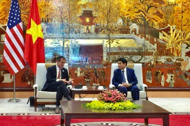 Hanoi, Los Angeles agree on cooperation areas hinh anh 1