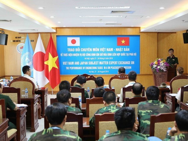 Vietnamese, Japanese sappers share peacekeeping experience hinh anh 1