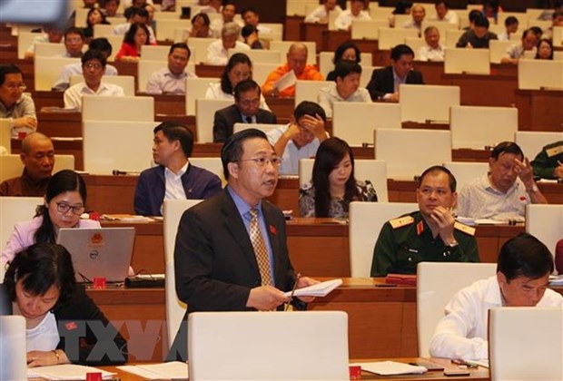 NA deputies talk bills on higher education, public security forces hinh anh 1