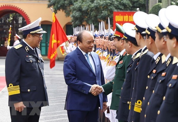 PM inspects combat readiness of Naval High Command hinh anh 1