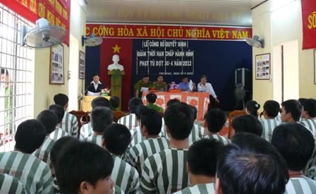 Remission for over 600 prisoners in Tay Ninh before Tet hinh anh 1