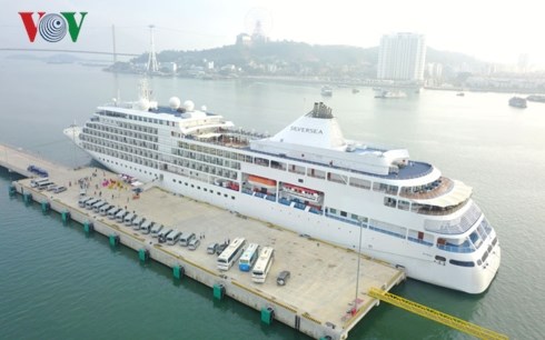 Ha Long international passenger port greets six-star cruise hinh anh 1