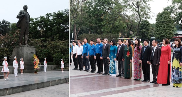 Hanoi officials pay tribute to Lenin on his birthday hinh anh 1