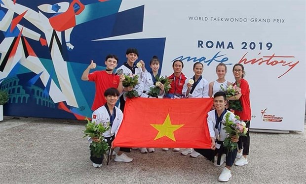 Taekwondo athletes secure medals at World Grand Prix in Italy hinh anh 1