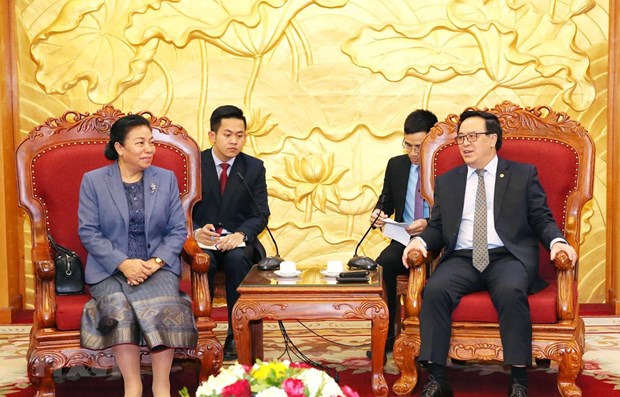 Party external relations chief welcomes Lao counterpart hinh anh 1