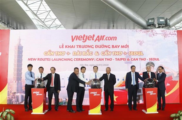 Vietjet Air launches new routes linking Can Tho with Taiwan, RoK hinh anh 1