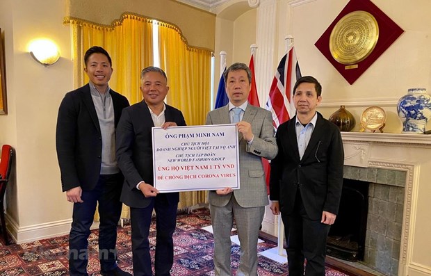 Overseas Vietnamese national in UK presents aid to COVID-19 fight hinh anh 1