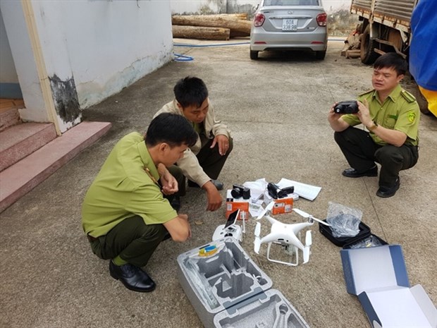 Dong Nai uses drones to patrol forests hinh anh 1