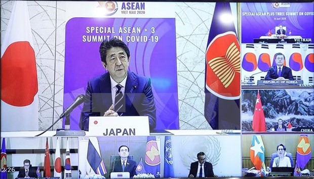 Japan hails significance of strengthening ASEAN+3 cooperation against COVID-19 hinh anh 1