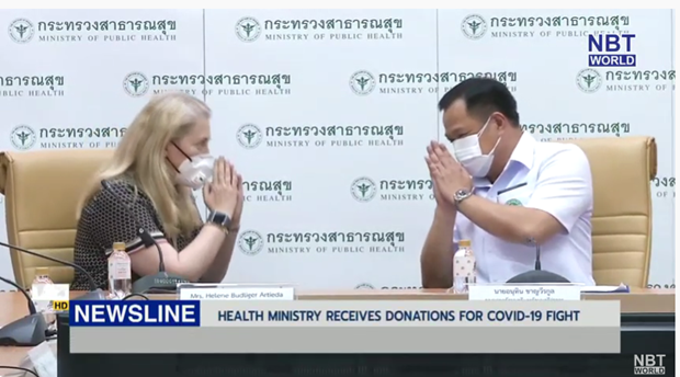 Thailand’s Health Ministry receives donations for COVID-19 fight hinh anh 1