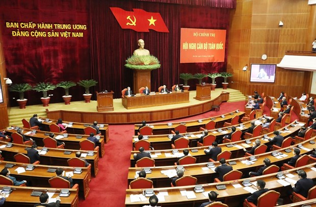 Top leader chairs national cadres conference hinh anh 1