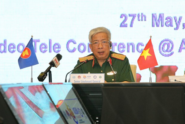 ASEAN military medicine forces join online COVID-19 response exercise hinh anh 1