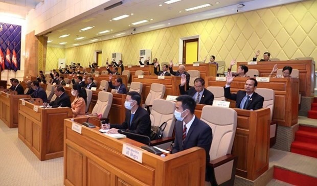 Cambodian Senate adopts draft law on anti-money laundering, terrorist financing combat hinh anh 1