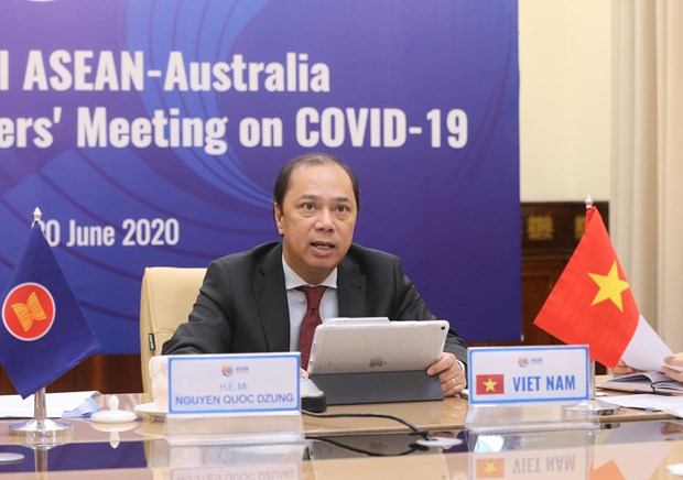 ASEAN, Australian ministers hold special online meeting on COVID-19 hinh anh 1