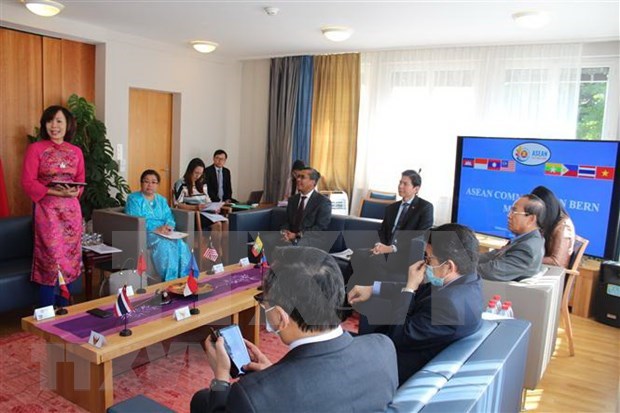 Vietnamese embassy chairs meeting of ASEAN Committee in Bern hinh anh 1