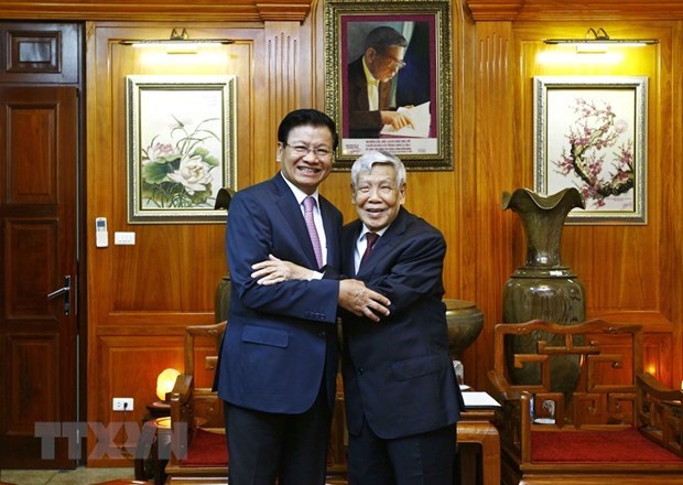 Former Lao leader commends former Party chief Le Kha Phieu’s contributions to bilateral ties hinh anh 1