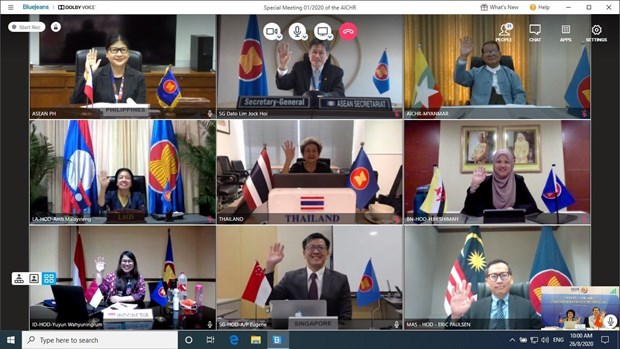 ASEAN Inter-Governmental Commission on Human Rights meets online hinh anh 1