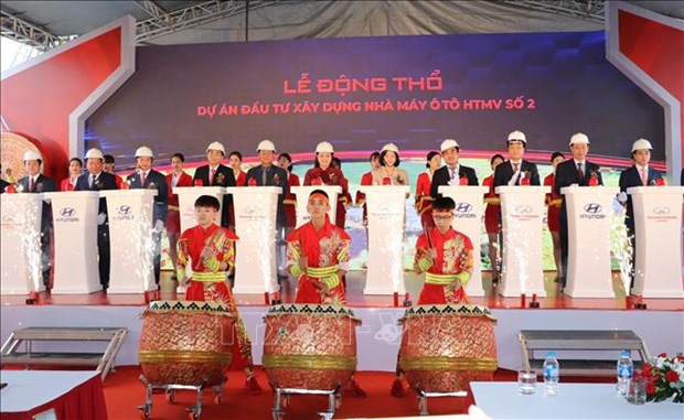 Hyundai Thanh Cong 2 automobile plant breaks ground in Ninh Binh hinh anh 1