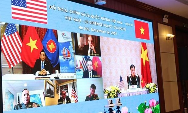 Vietnam-US defence policy dialogue held online hinh anh 1