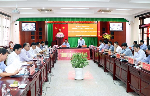 Vietnam News Agency seek to intensify information connection with Mekong Delta localities hinh anh 1