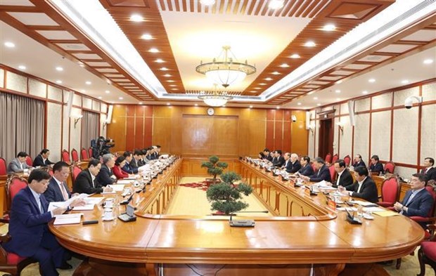 Politburo, Secretariat of Party Central Committee hold first session hinh anh 1