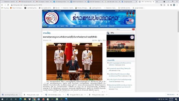Lao news agency reports on election of top Vietnamese leaders hinh anh 1