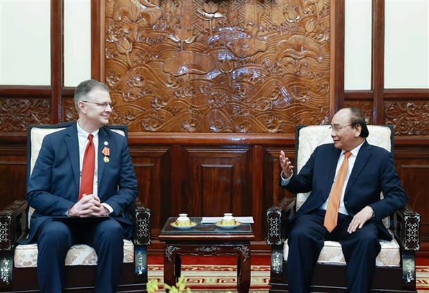 State President hosts outgoing US Ambassador hinh anh 1