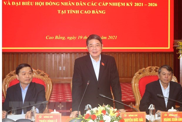 NA Vice Chairman inspects election preparations in Cao Bang hinh anh 1