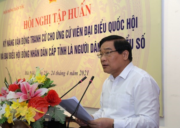 Ethnic minority candidates equipped with electoral campaign skills hinh anh 1
