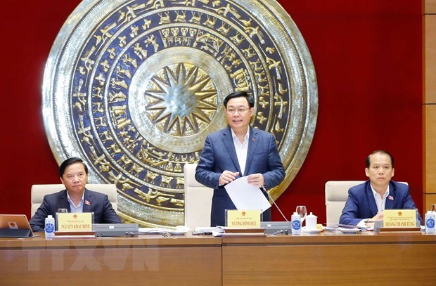 Top legislator holds working sessions with NA committees hinh anh 2