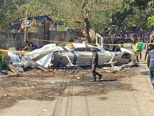 One dead, three injured in helicopter crash in central Philippines hinh anh 1