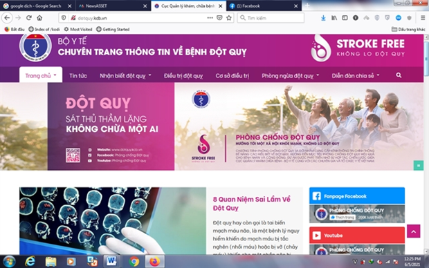 Health sector launches website on stroke prevention and control hinh anh 1
