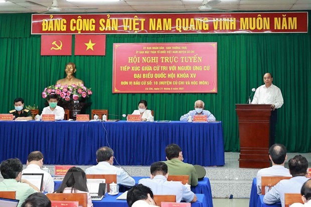 State President meets voters in HCM City’s Cu Chi and Hoc Mon districts hinh anh 1