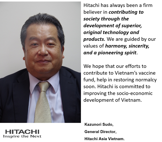 Hitachi Asia (Vietnam) committed to accompanying Vietnam in COVID-19 fight hinh anh 1