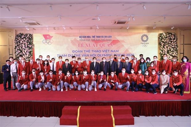 Vietnamese delegation sent off to Tokyo 2020 Olympics hinh anh 2