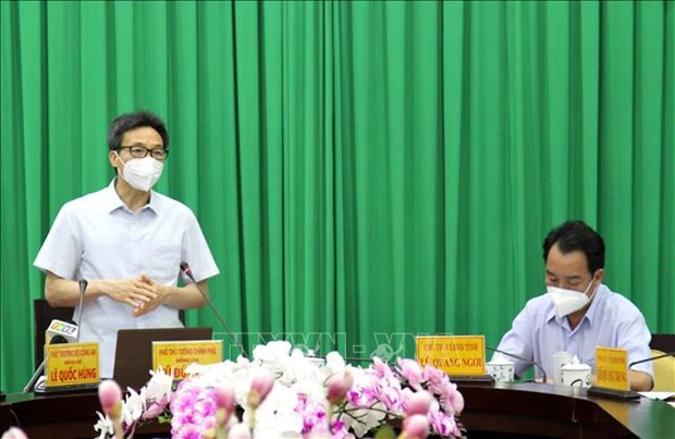 Deputy PM asks Vinh Long to quickly curb COVID-19 outbreaks hinh anh 1