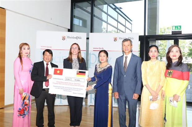 Vietnamese expats in Germany donate to support flood victims in German localities hinh anh 1