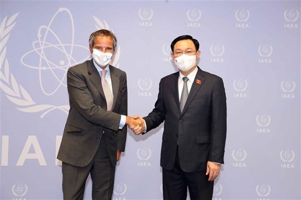 Top Vietnamese legislator meets with IAEA leader hinh anh 1
