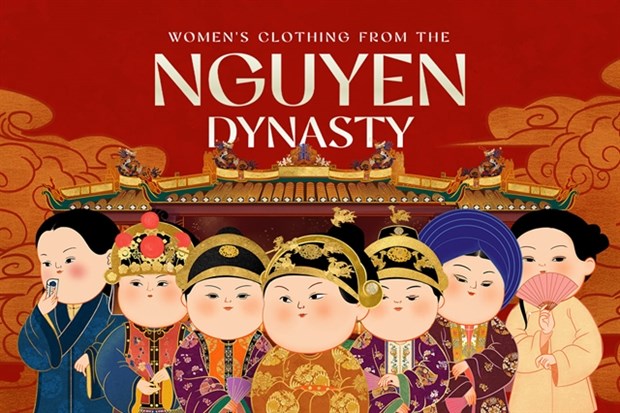 Women’s clothing from Nguyen Dynasty revived in chibi-style paintings hinh anh 1