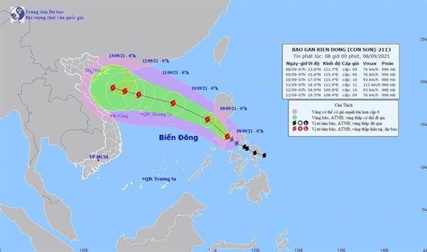 Typhoon Conson set to take complex path hinh anh 1