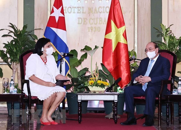 President receives leaders of Cuba – Vietnam friendship organisations hinh anh 1