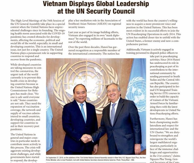 Vietnam displays global leadership at UNSC: The Washington Times hinh anh 1