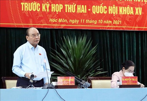 President clarifies pandemic prevention measures for voters in HCM City hinh anh 1