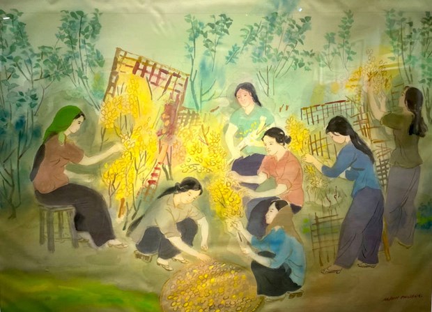 Works by veteran painters showcased in Hanoi hinh anh 1